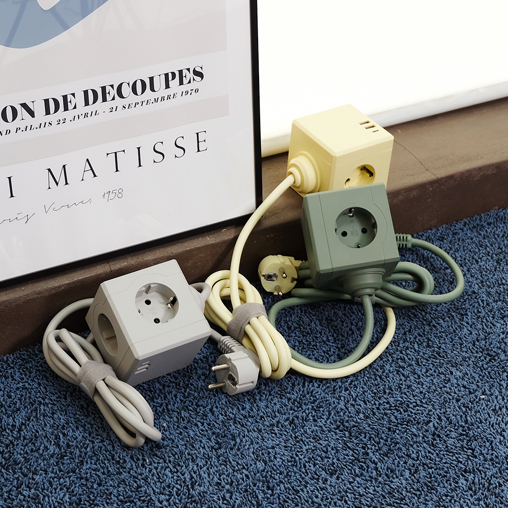 에코너-MT02 큐브멀티탭 전선형1.8m(3구/C타입/USB)