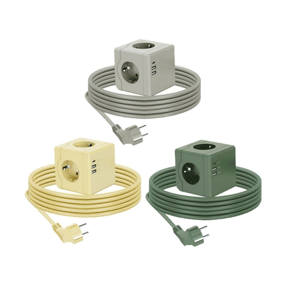 에코너-MT03 큐브멀티탭 전선형3m(3구/C타입/USB)